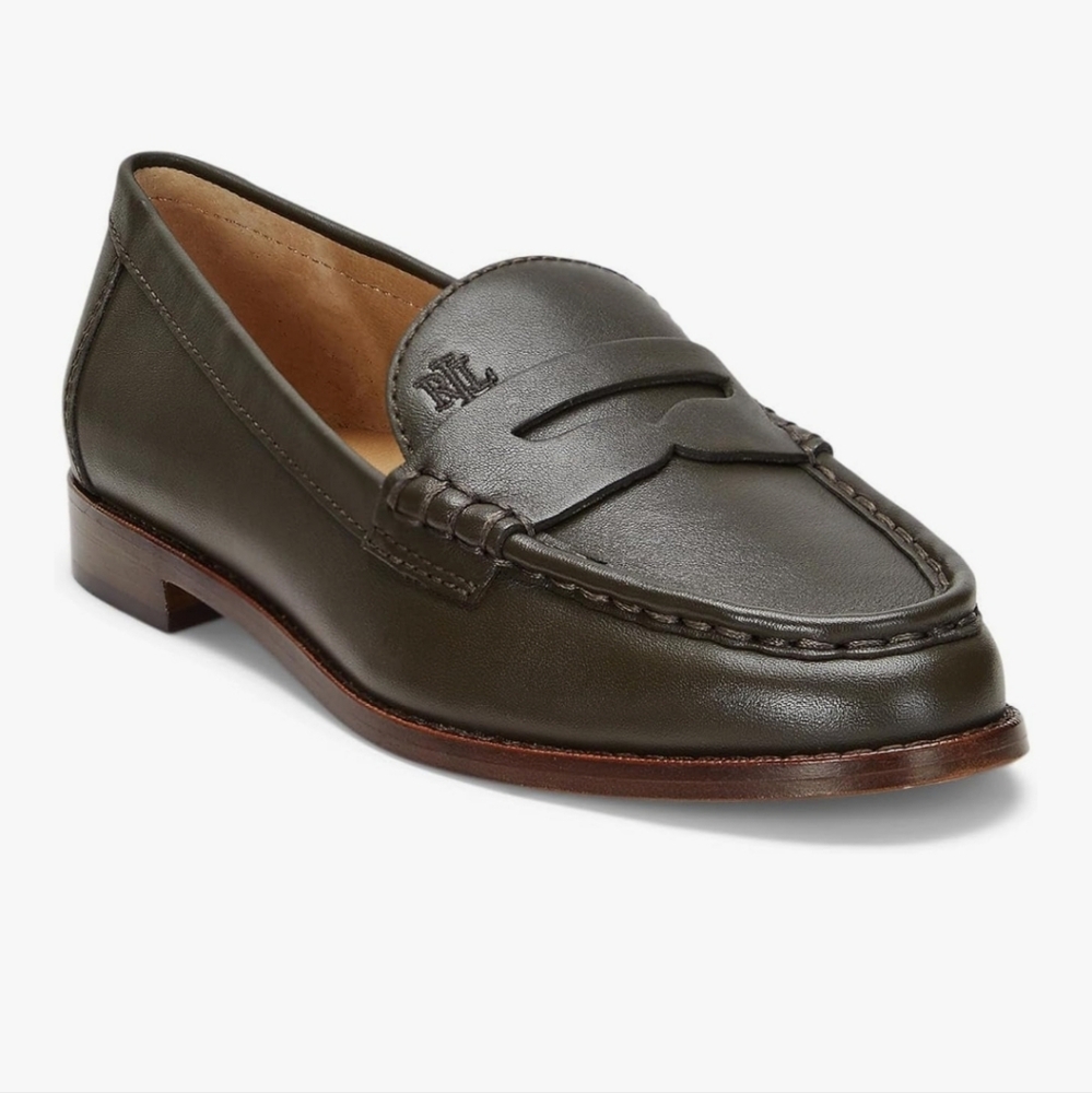 Wynnie Nappa Leather Loafer - Dark Olive